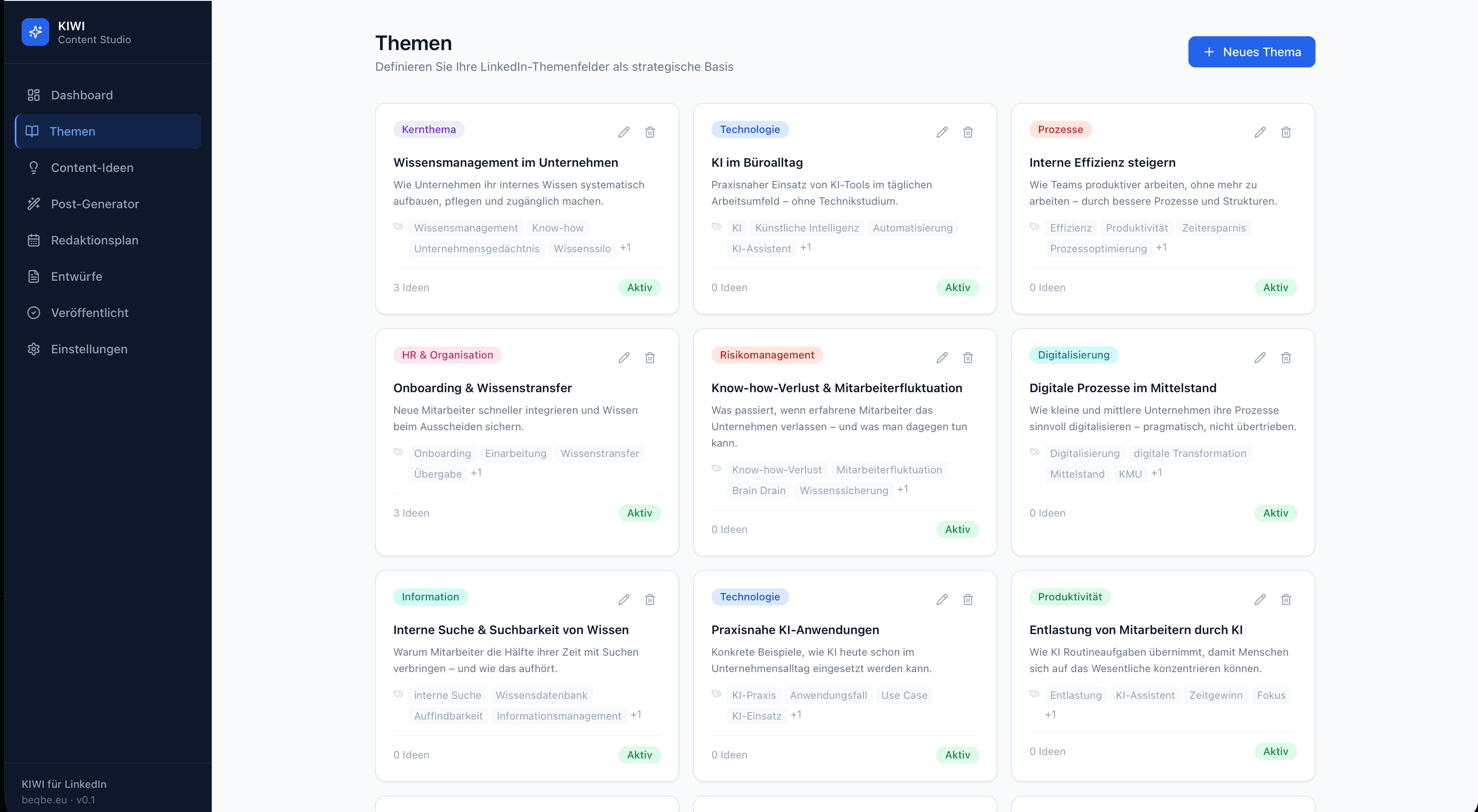 beQbe Social – Calendar scheduling